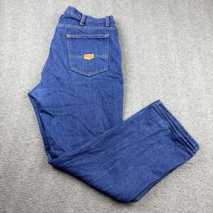 Red Kap Men's 38x27 Straight Leg Denim Workwear Jeans Blue PD54PW0